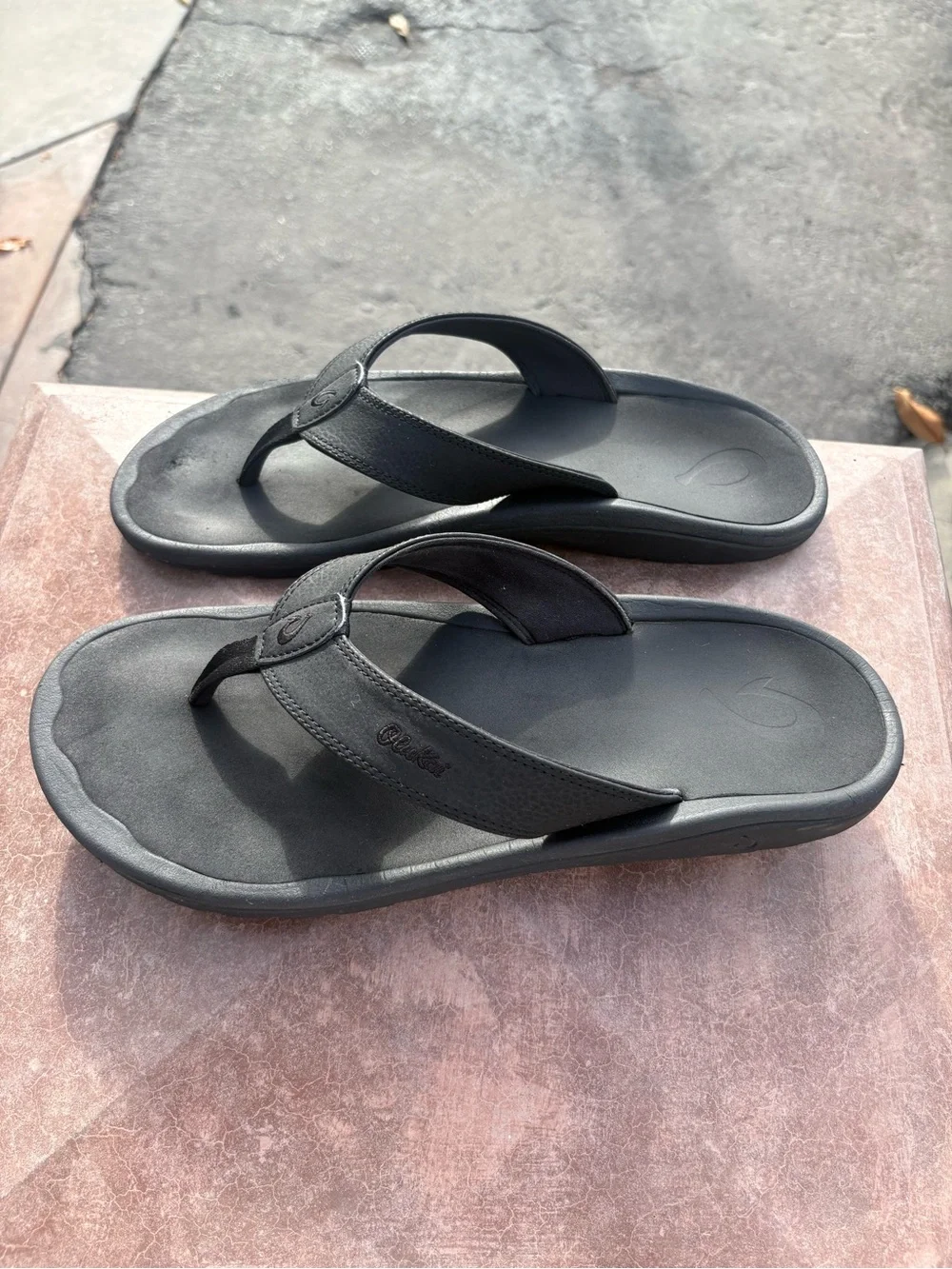 Olukai Ohana Men’s Black Flip Flop Sandals